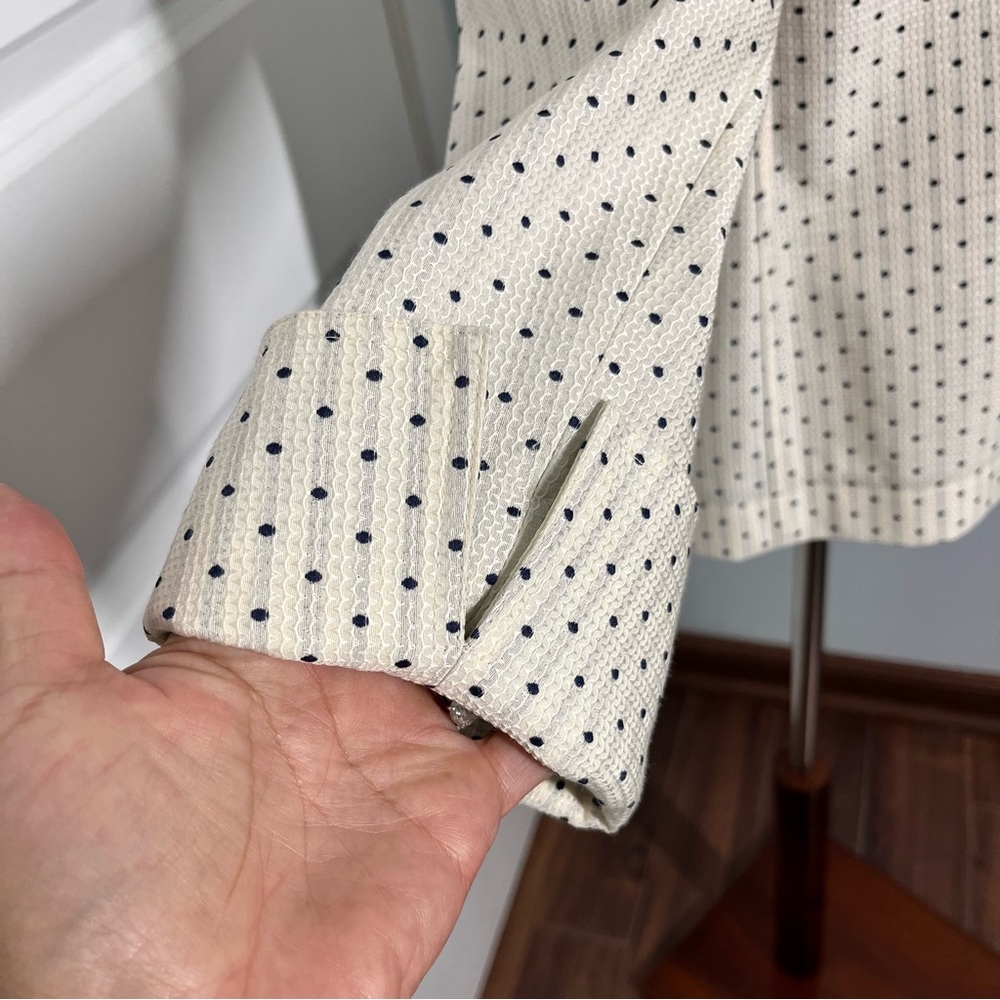 Lafayette 148 New York navy polka dot jacket size 10 - Picture 11 of 16
